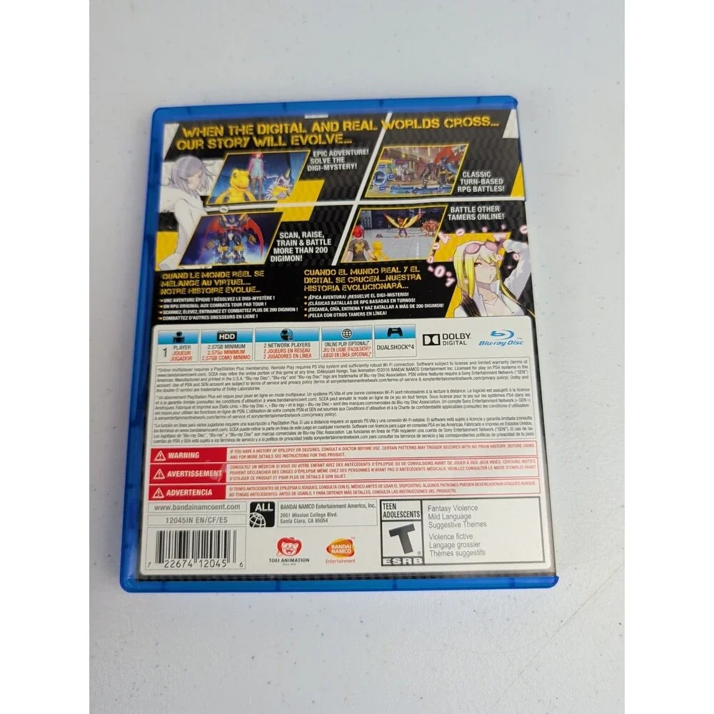 Digimon Story: Cyber Sleuth (Sony PlayStation 4, 2016) Complete, Tested & Works